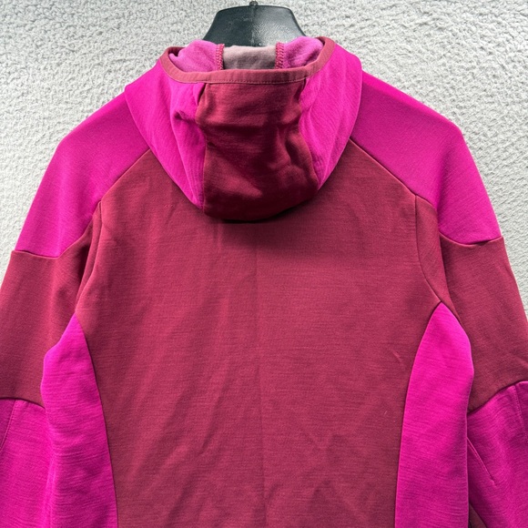 Smartwool full Zip Intraknit Hooded Merino Wool Jacket Magenta Berry Women’s M - Picture 13 of 16